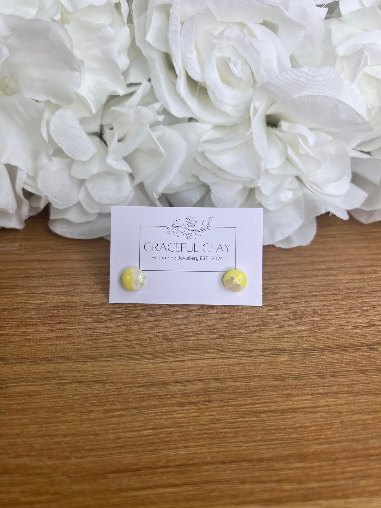 Yellow marble studs