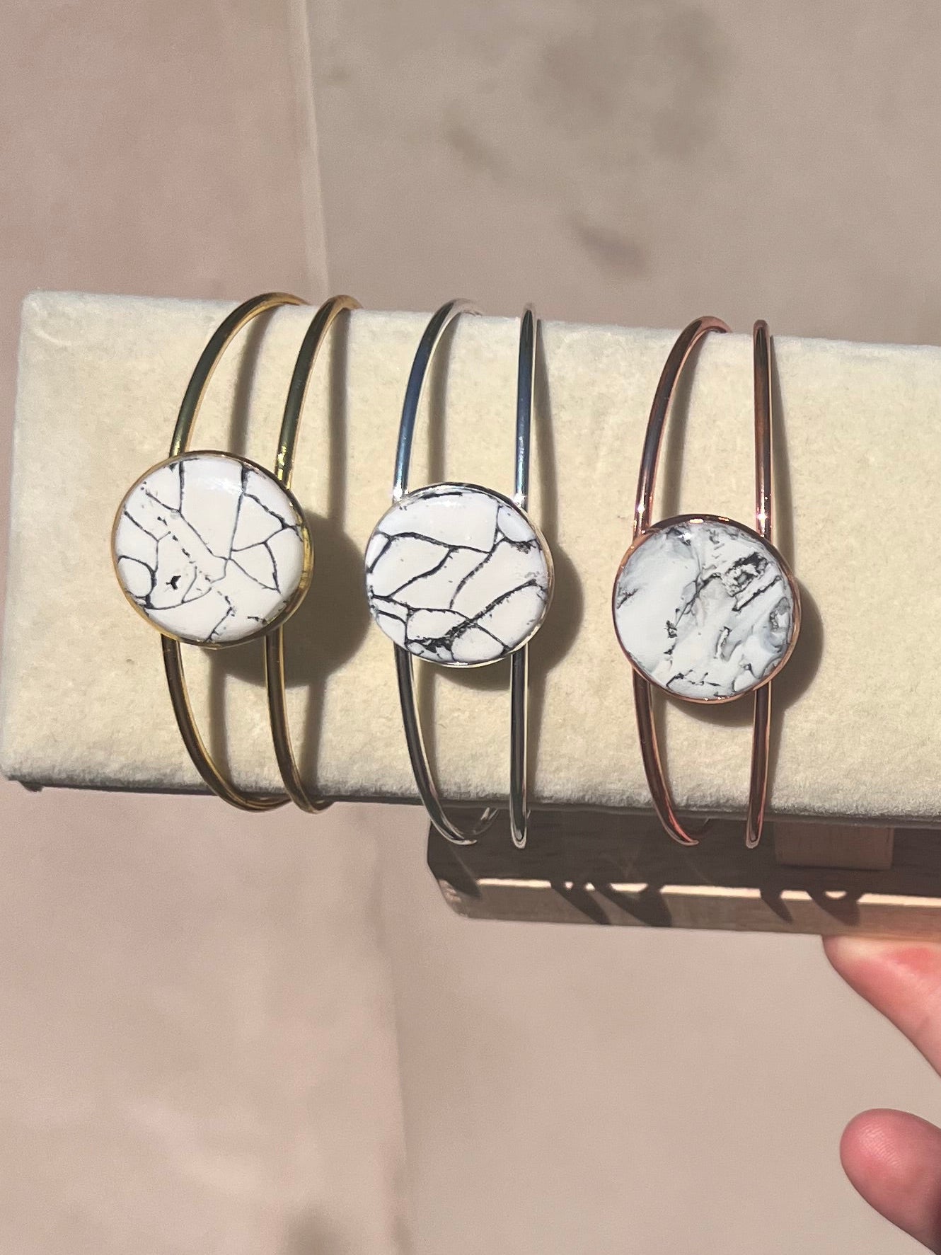 White marble bangle