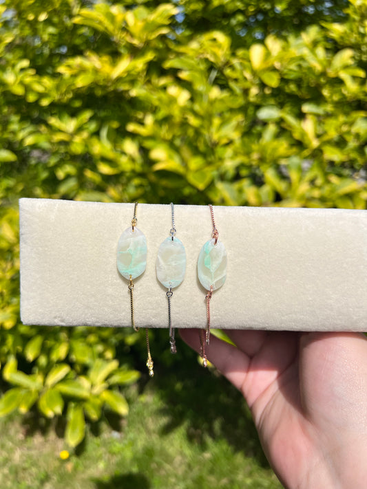 Green marble slider bracelets