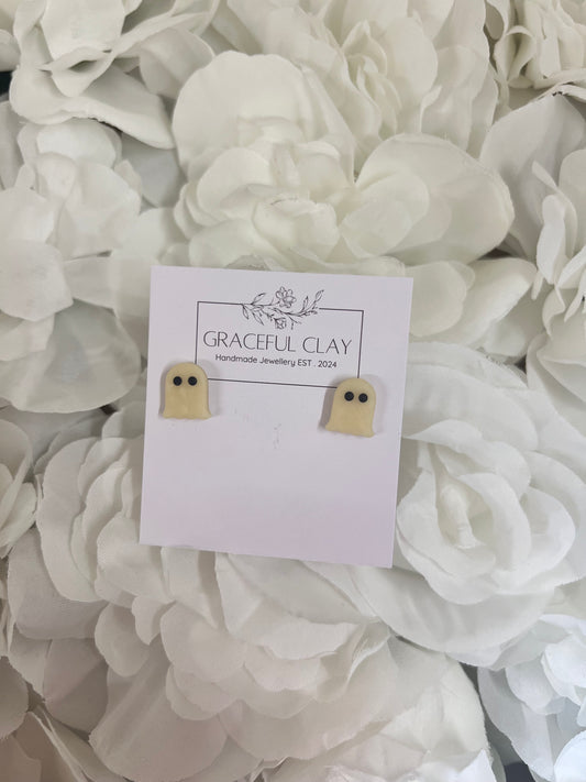 Glow in the dark ghost studs