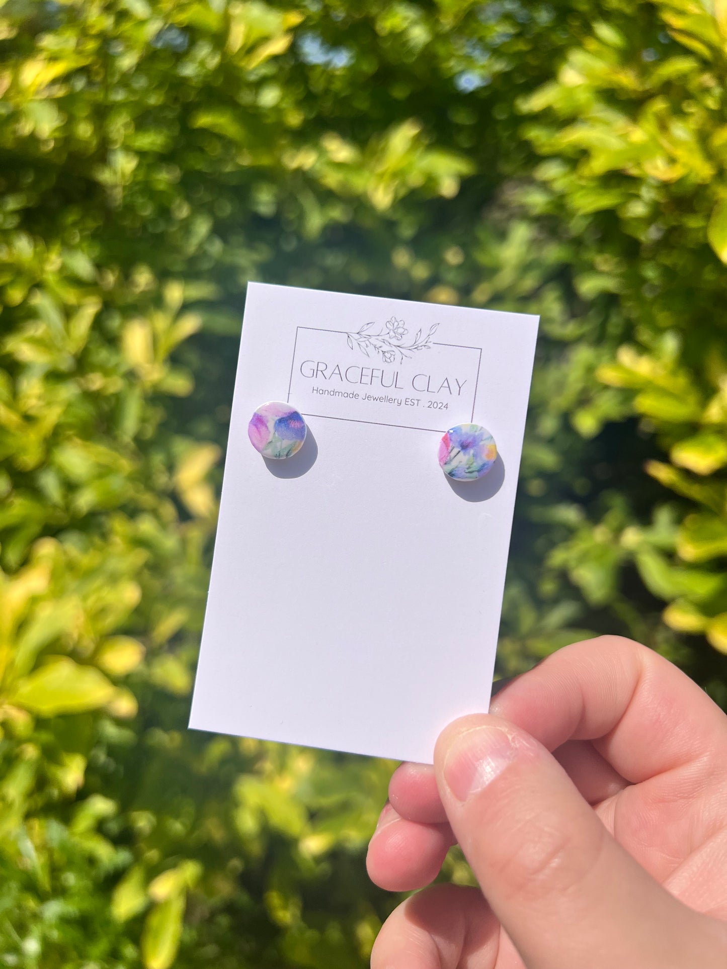 Floral large studs