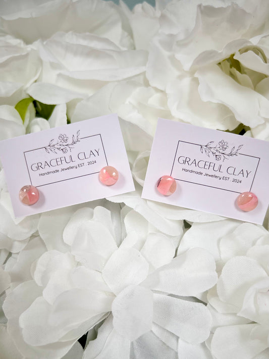 Pink & Navy studs