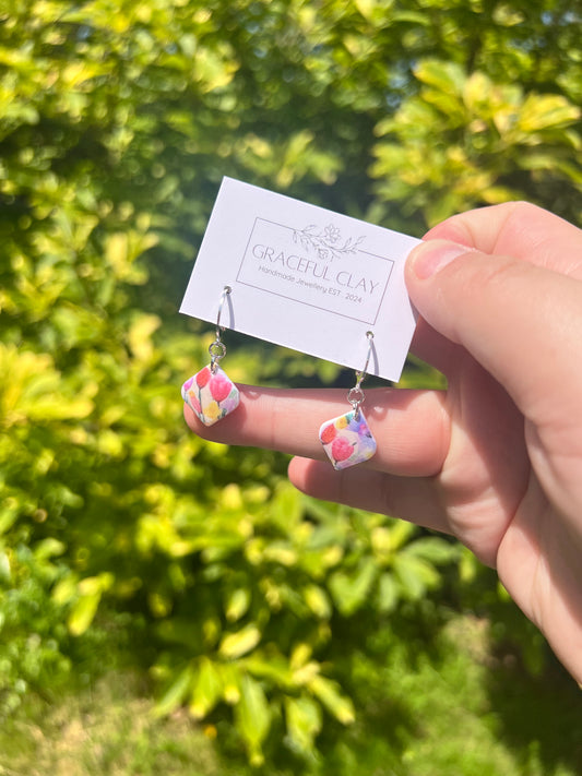Floral small diamond Huggies