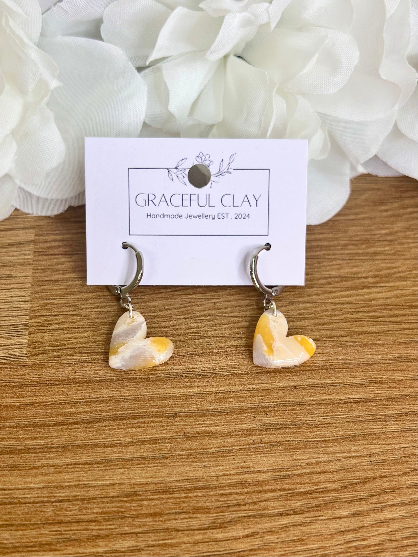 Yellow marble heart Huggies