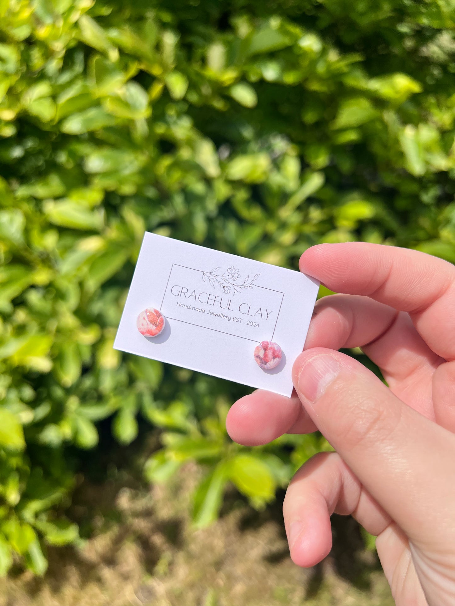 Rose design studs