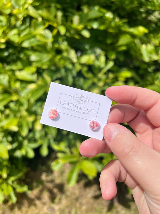 Rose design studs