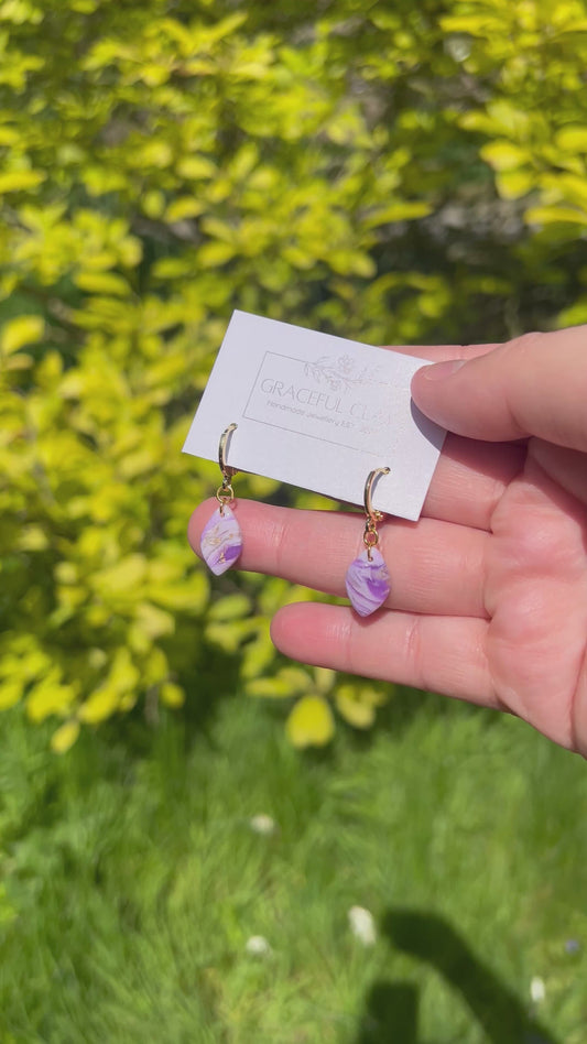 Purple marble tear drop Huggies